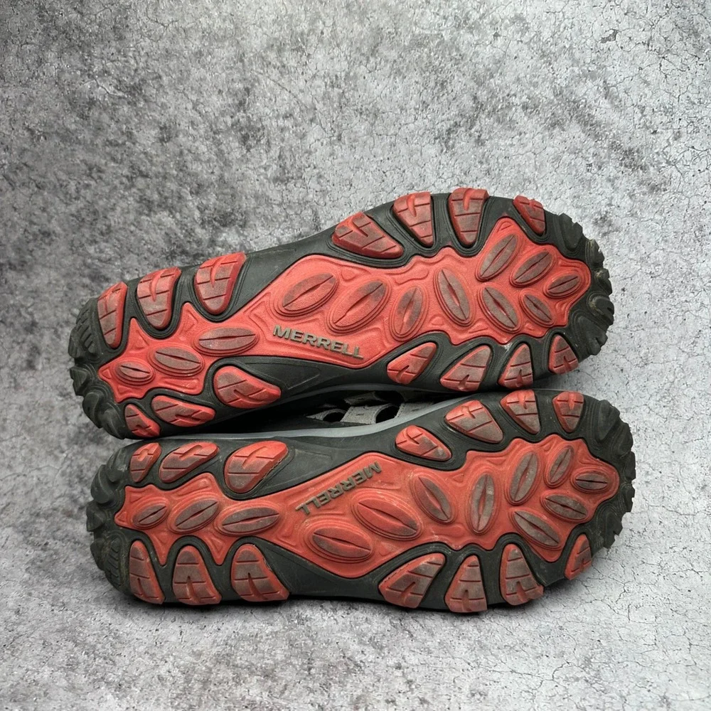 Merrell Accentor 3 Sieve Mens Size 10 Grey Black Red Hiking Sandals J135177 Rock